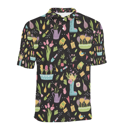 Gardening Pattern Print Design G03 Men Polo Shirt