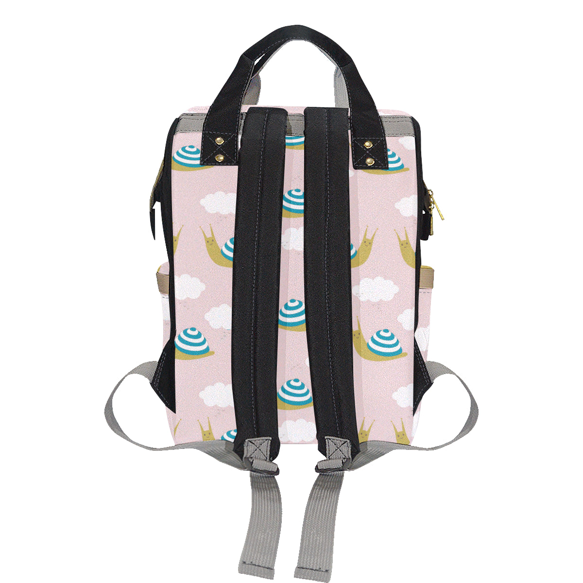 Snail Pattern Print Design 02 Diaper Bag Backpack