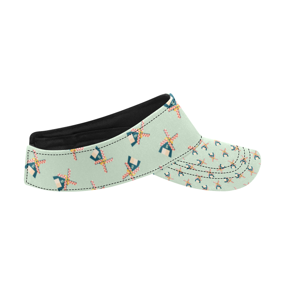 Windmill Pattern Print Design 02 Unisex Sun Visor