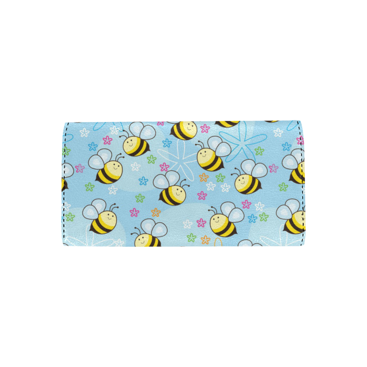 Bee Pattern Print Design BEE03 Women's Trifold Wallet