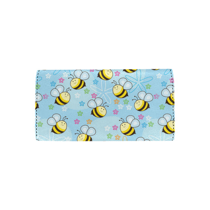 Bee Pattern Print Design BEE03 Women's Trifold Wallet