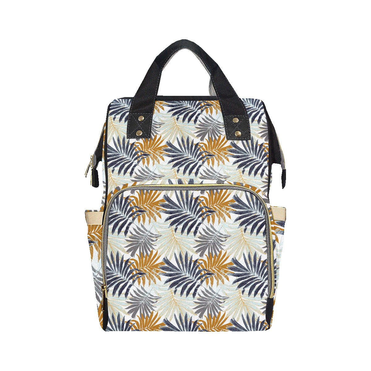 Colorful Tropical Palm Leaves Diaper Bag Backpack