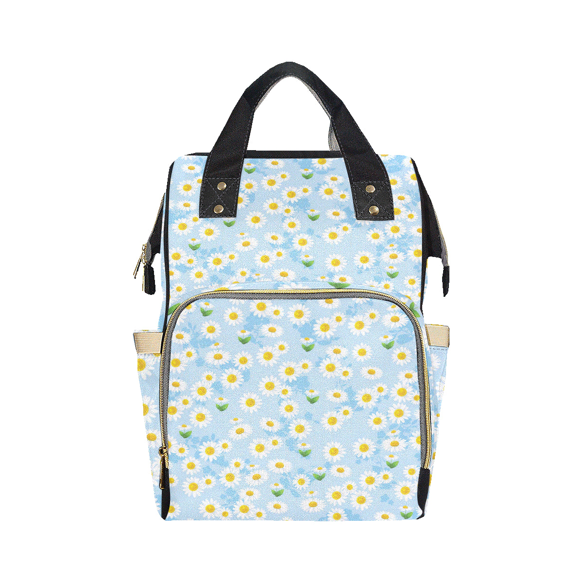 Daisy Pattern Print Design DS010 Diaper Bag Backpack