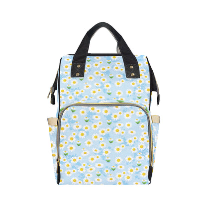 Daisy Pattern Print Design DS010 Diaper Bag Backpack
