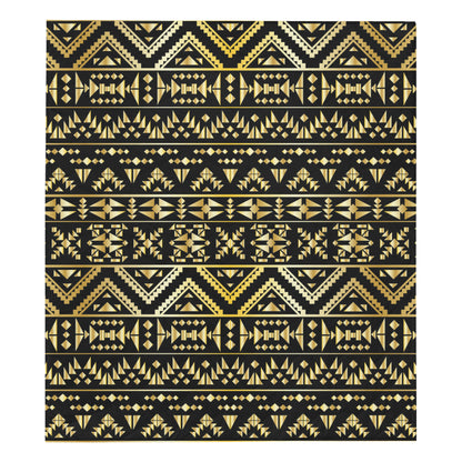 Gold Aztec Tribal Premium Quilt