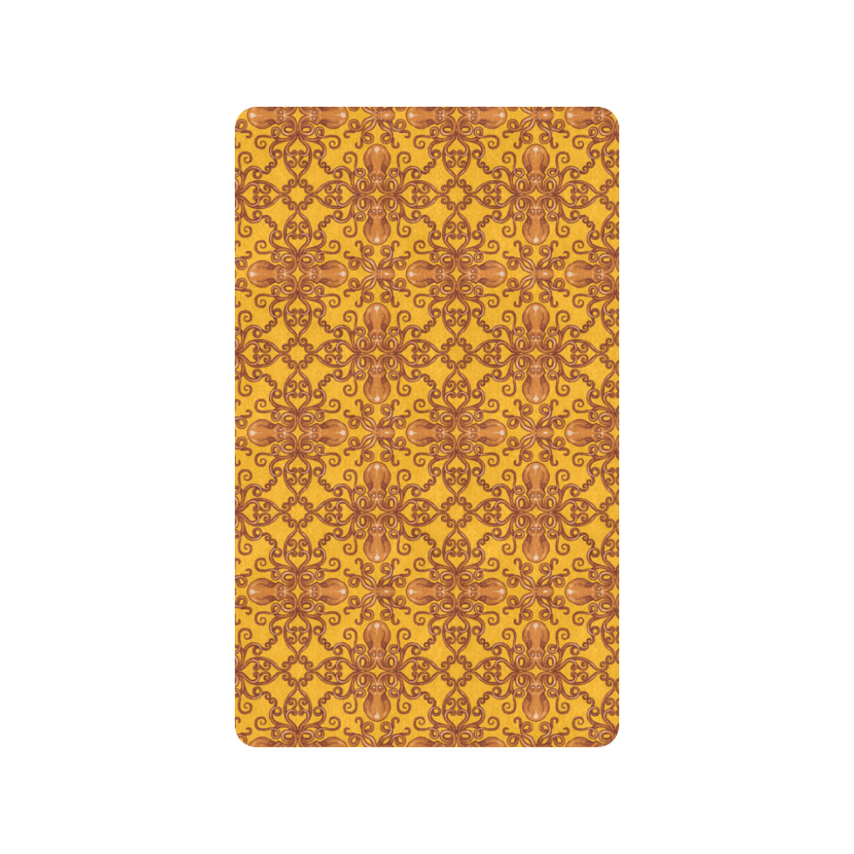 Octopus Background Design Print Rubber Doormat