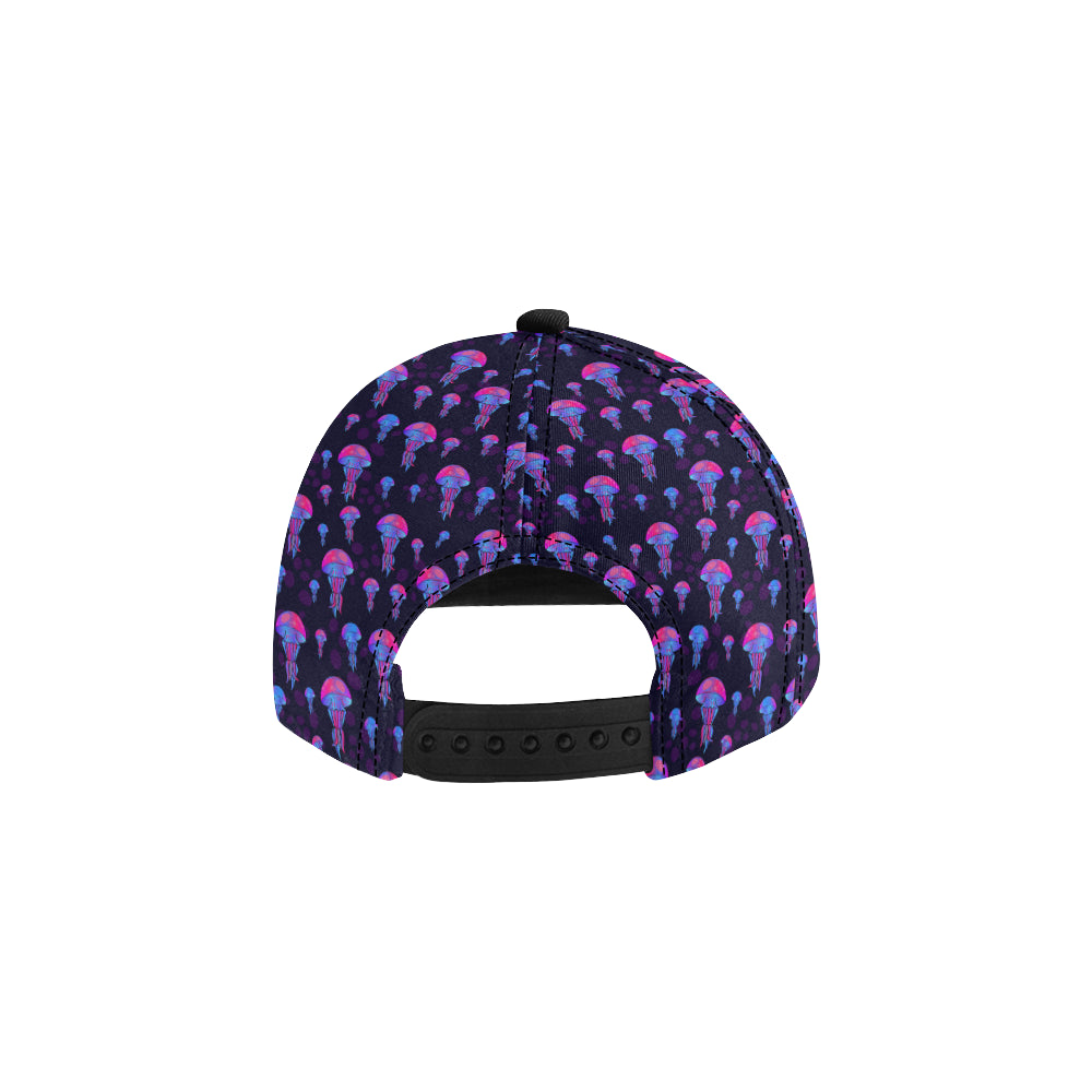 Jellyfish Neon Print Snapback Cap