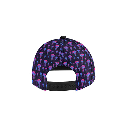 Jellyfish Neon Print Snapback Cap