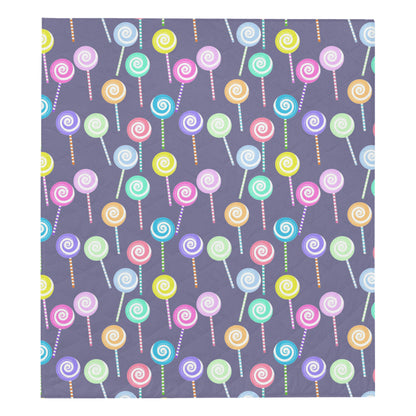 Lollipop Pattern Print Design LL03 Premium Quilt