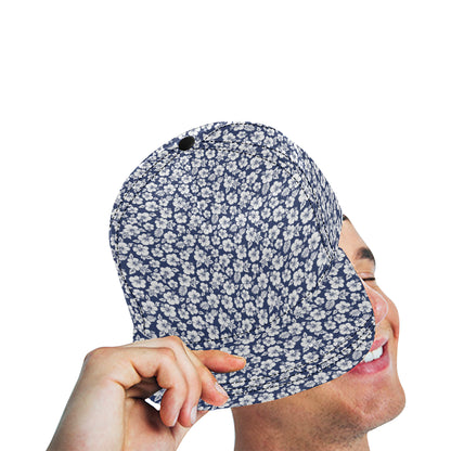 Hibiscus Blue Hawaiian Flower Style Snapback Cap