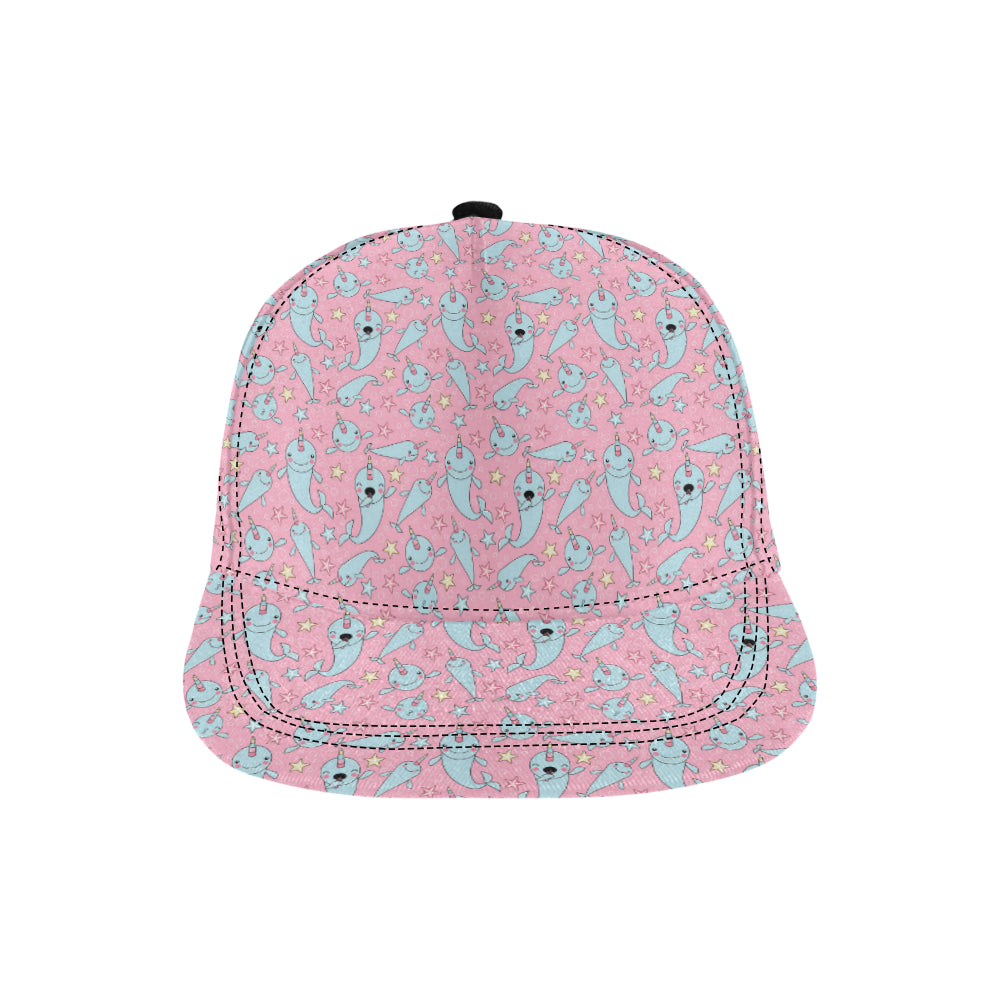 Narwhal Cartoon Cute Print Snapback Cap
