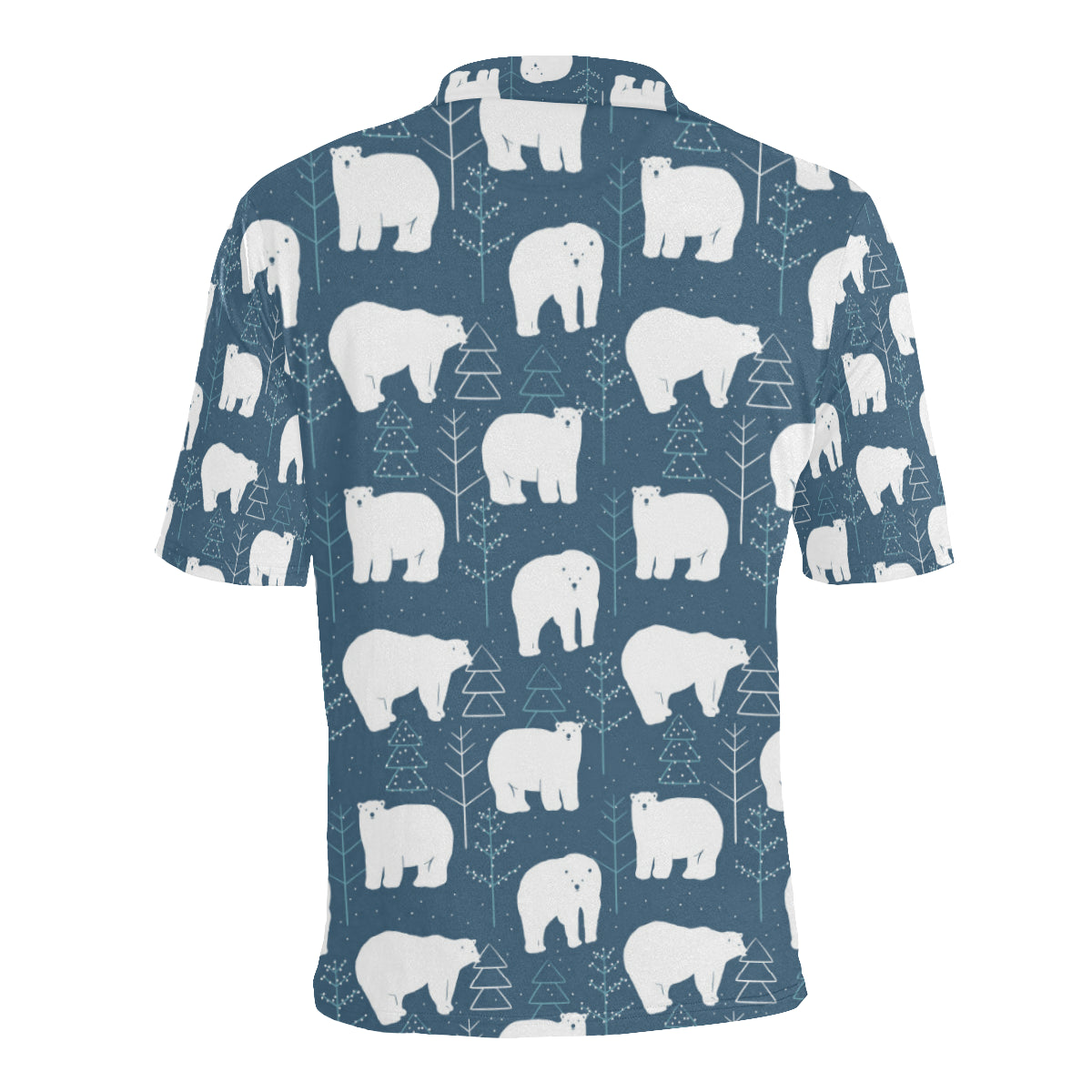 Polar Bear Pattern Print Design A01 Men Polo Shirt