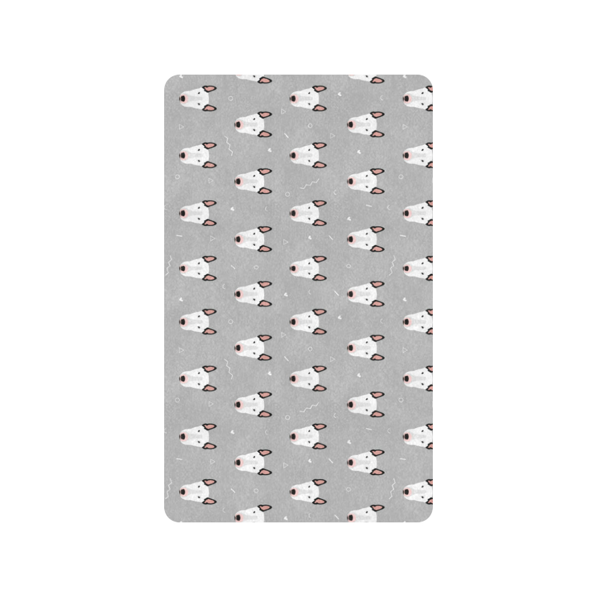 Bull Terrier Head Print Pattern Rubber Doormat
