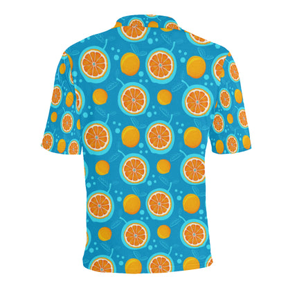 Grapefruit Pattern Print Design GF03 Men Polo Shirt