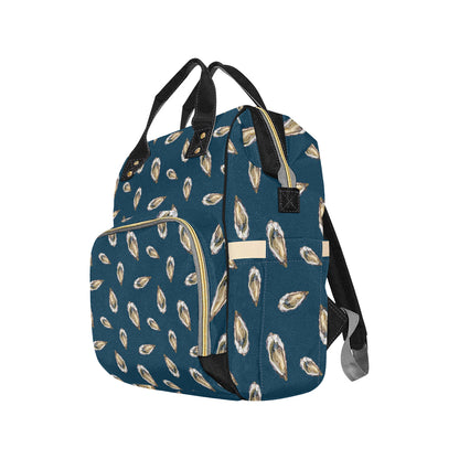 Oyster Pattern Print Design 03 Diaper Bag Backpack