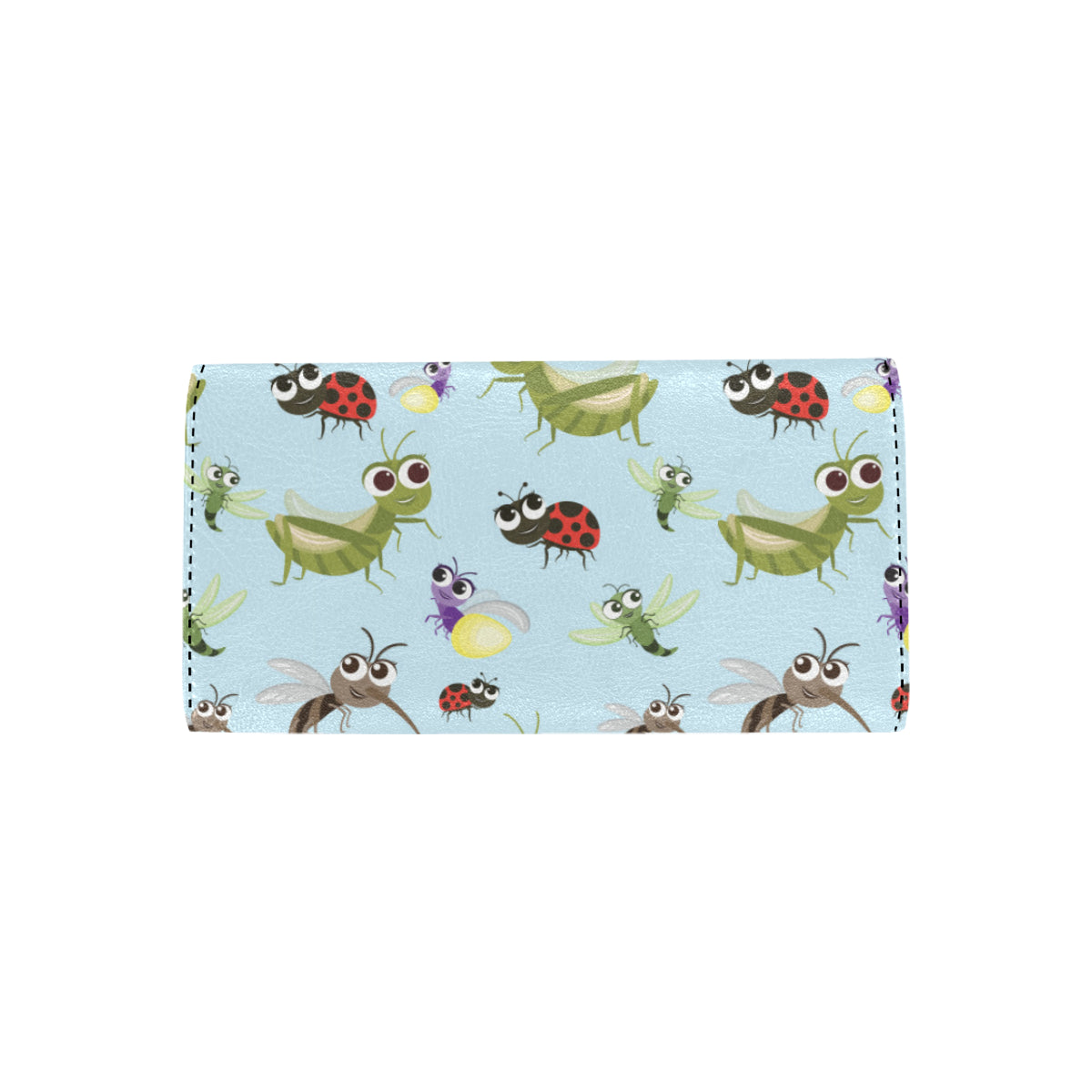 Ladybug Pattern Print Design 01 Women's Trifold Wallet