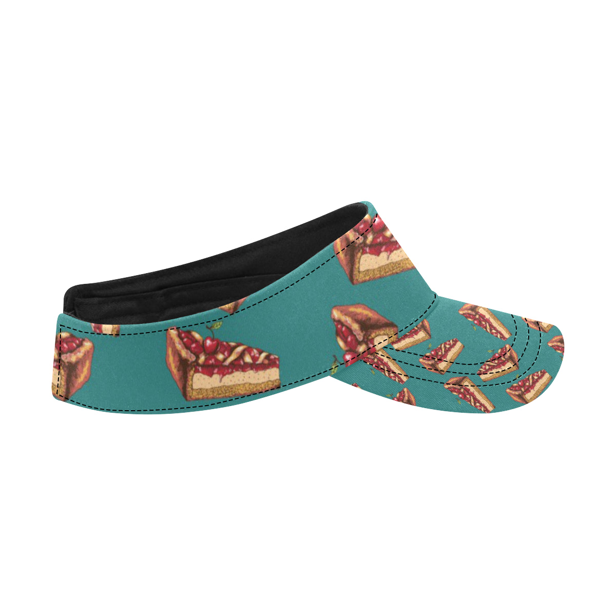 Cheesecake Cherry Pattern Print Design CK03 Unisex Sun Visor