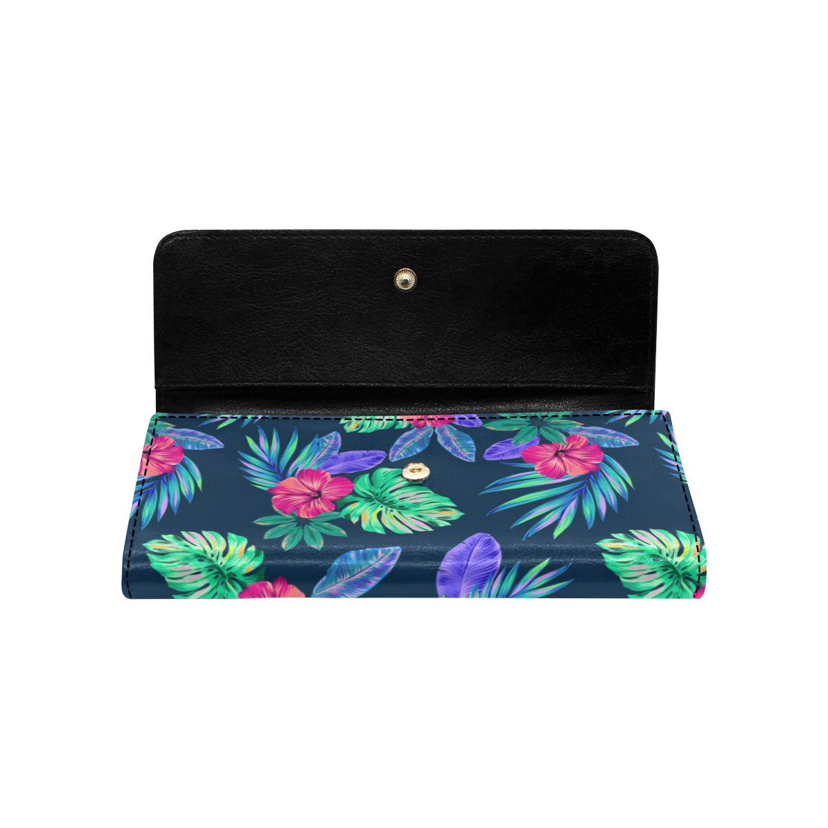 Tropical Flower Pattern Print Design TF09 Women's Trifold Wallet