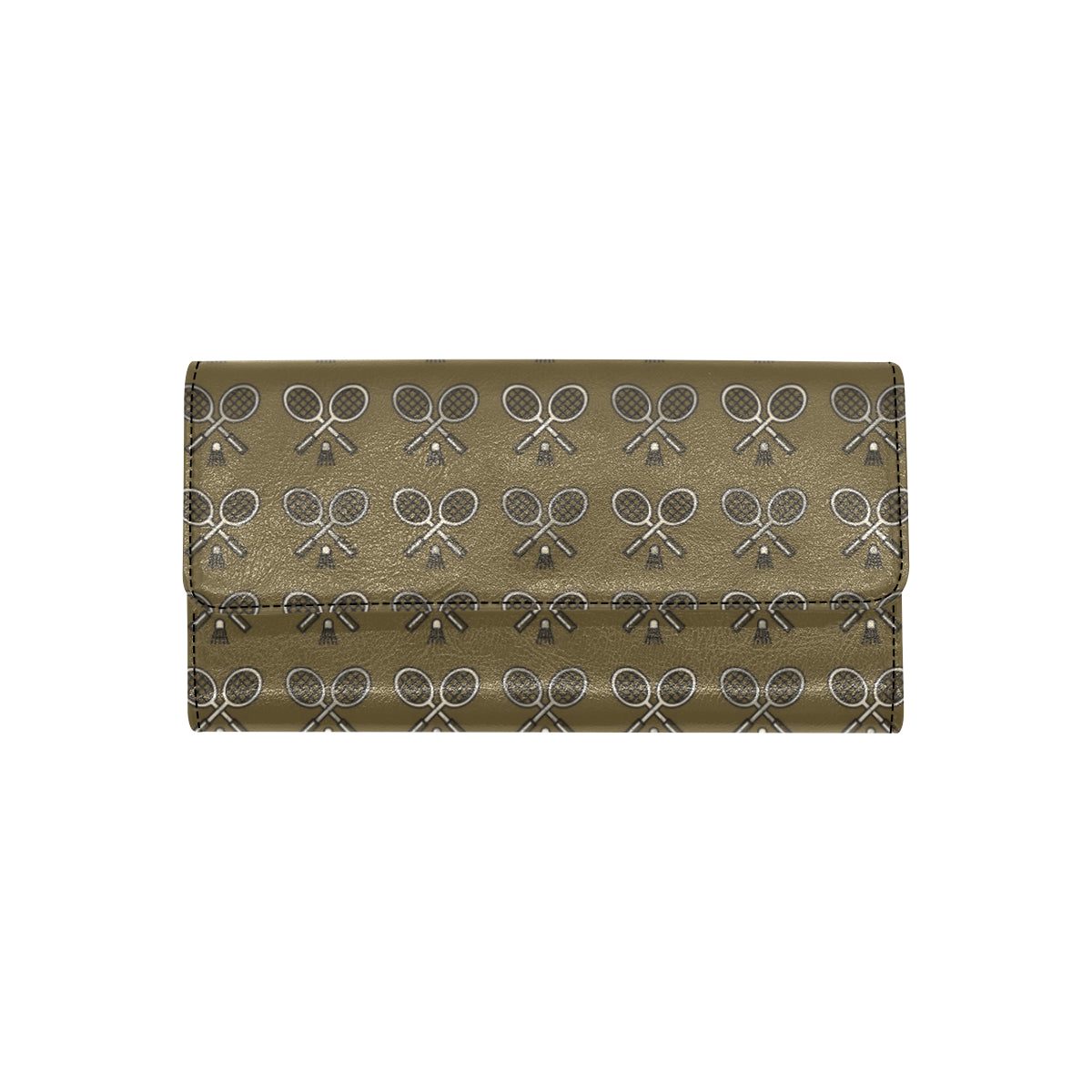Badminton Pattern Print Design 07 Women's Trifold Wallet
