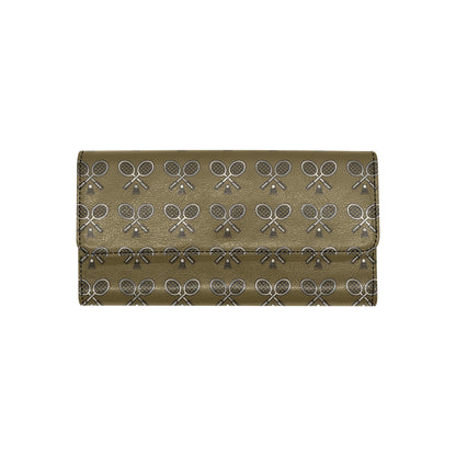 Badminton Pattern Print Design 07 Women's Trifold Wallet