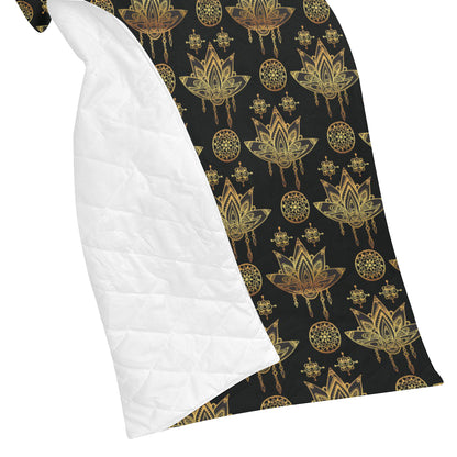 lotus Boho Pattern Print Design LO03 Premium Quilt