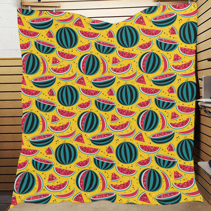 Watermelon Pattern Print Design WM02 Premium Quilt