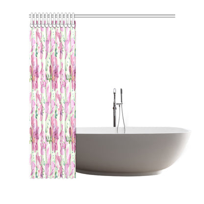 Peony Pattern Print Design PE011 Shower Curtain