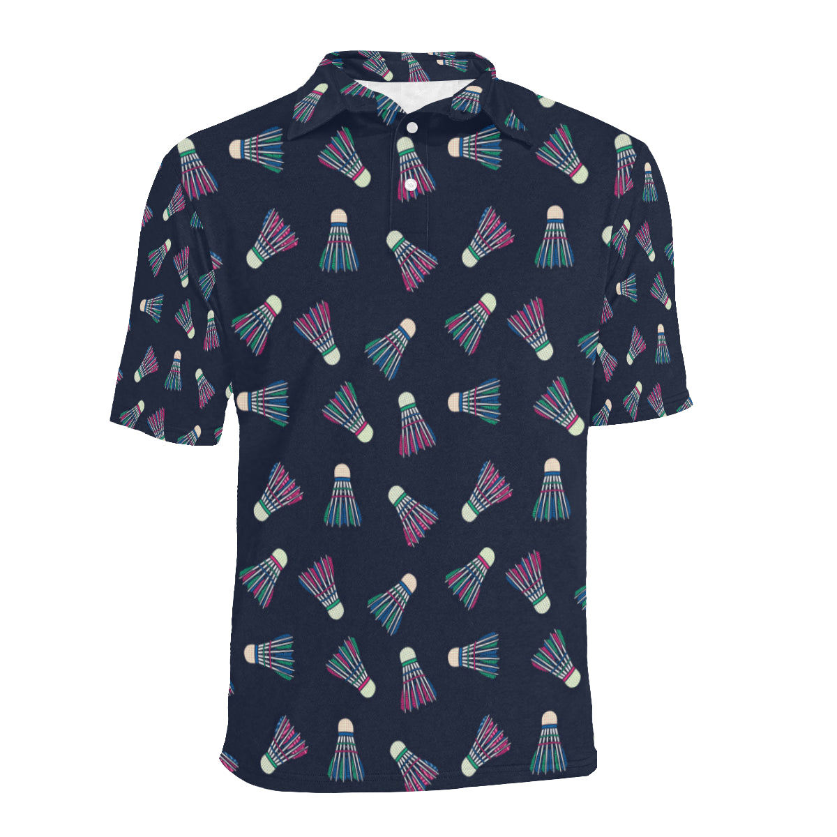 Badminton Ball Pattern Print Design 02 Men Polo Shirt