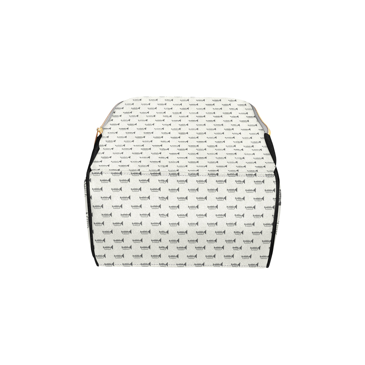Trumpet Pattern Themed Print Diaper Bag Backpack