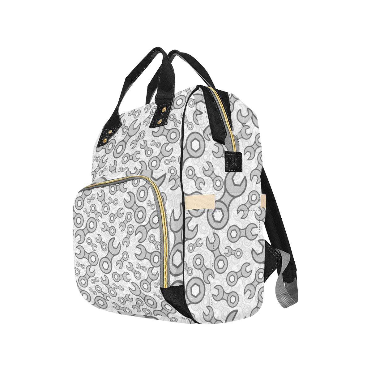 Mechanic Pattern Print Design 05 Diaper Bag Backpack