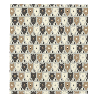 Bear Pattern Print Design 04 Premium Quilt