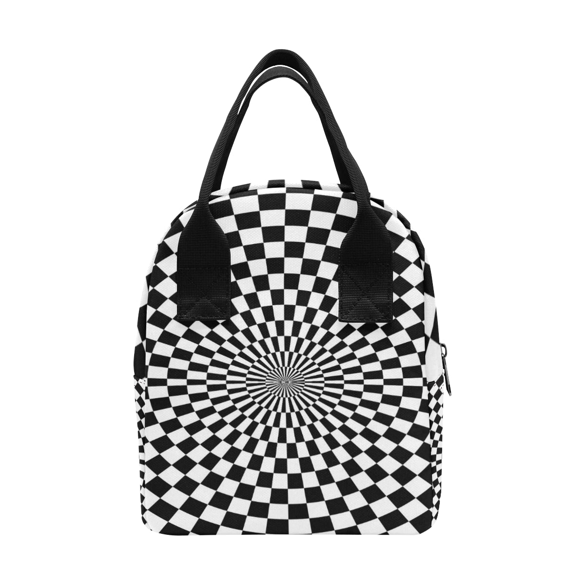 Checkered Flag Optical illusion Insulated Lunch Bag