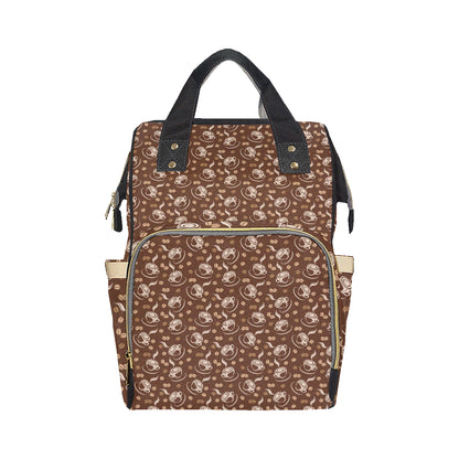 Coffee Pattern Print Design 03 Diaper Bag Backpack