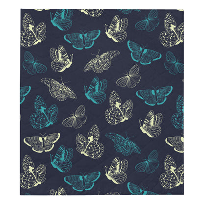 Monarch Butterfly Pattern Print Design 01 Premium Quilt