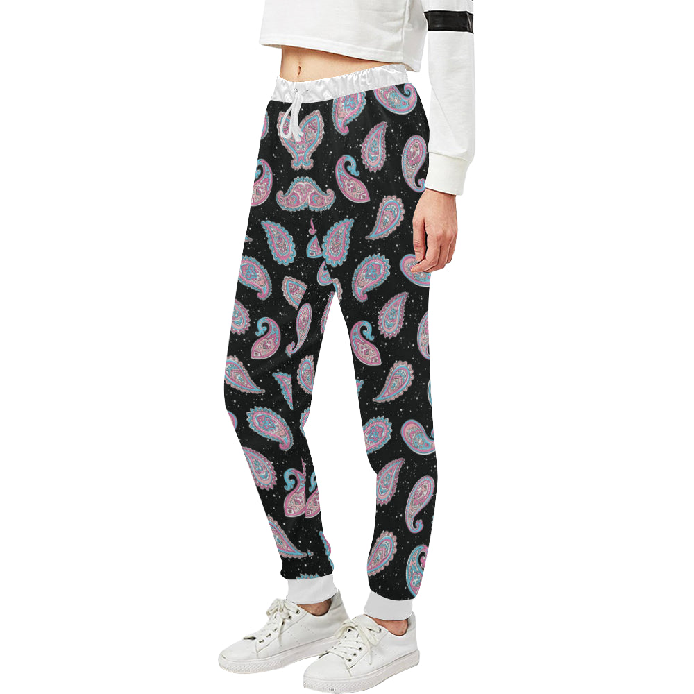 Paisley Pink Design Mandala Print Unisex Sweatpants