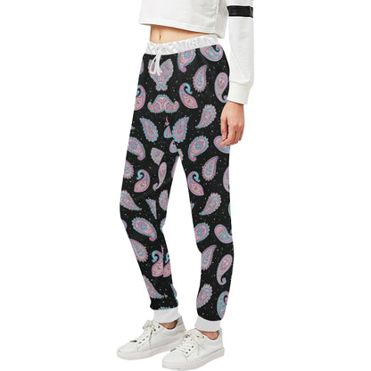 Paisley Pink Design Mandala Print Unisex Sweatpants