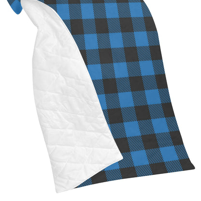 Buffalo check Blue Pattern Print Design 03 Premium Quilt