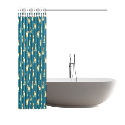Pug Pattern Print Design A06 Shower Curtain