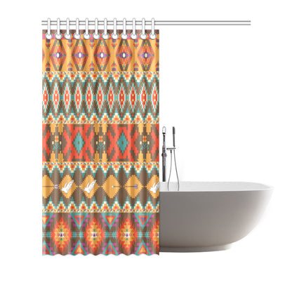 Native Pattern Print Design A01 Shower Curtain