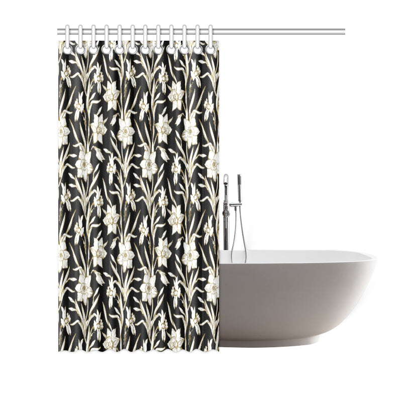 Daffodils Pattern Print Design DF06 Shower Curtain