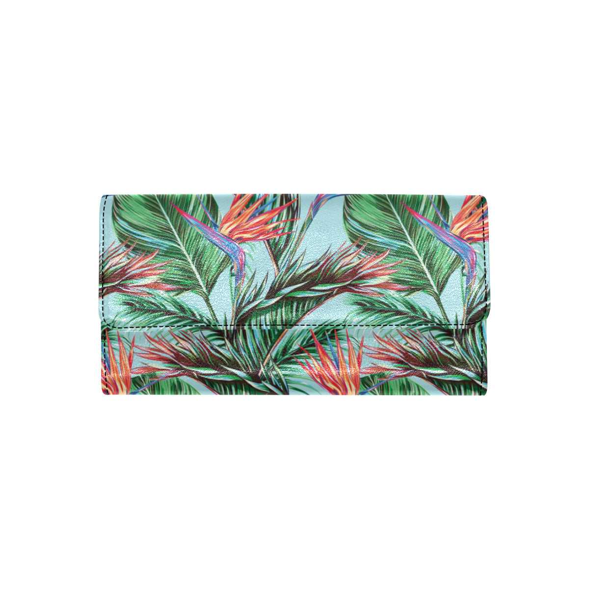 Bird Of Paradise Pattern Print Design BOP01 Women's Trifold Wallet
