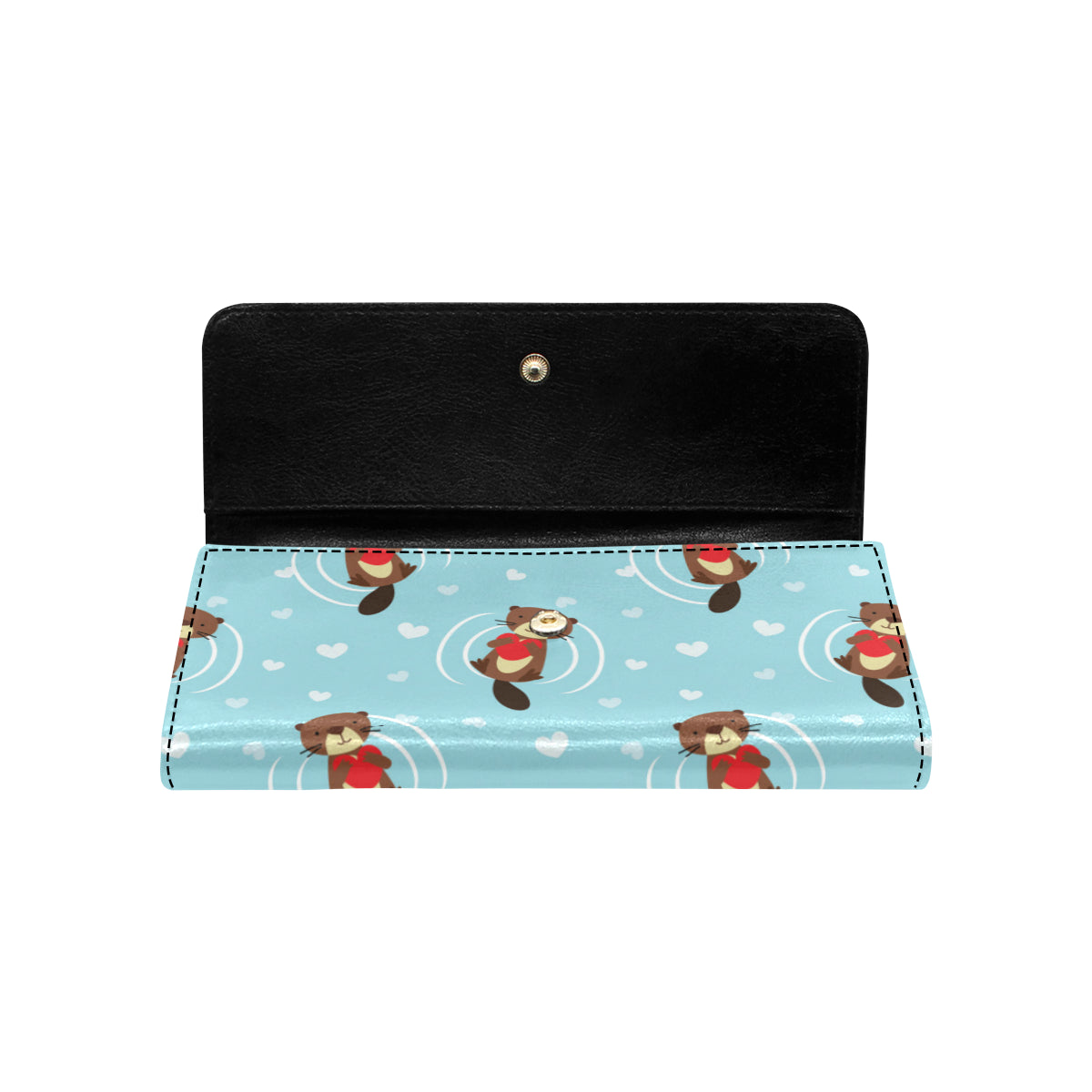Sea Otter Cute Pattern Print Design 04 Women's Trifold Wallet