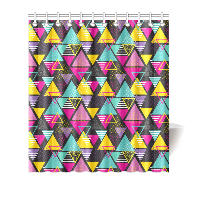 Geometric Colorful Pattern Print Design 02 Shower Curtain