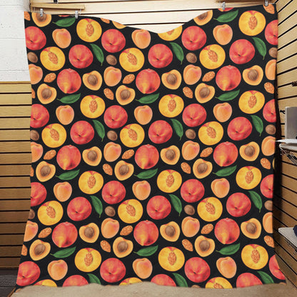 Peach Pattern Print Design A02 Premium Quilt