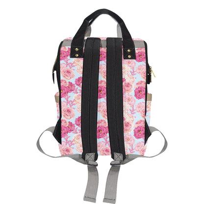 Lisianthus Pattern Print Design LT05 Diaper Bag Backpack
