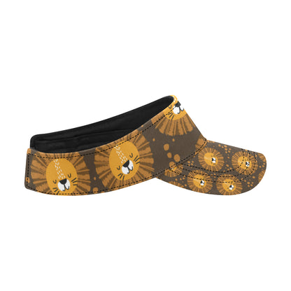 Lion Cartoon Pattern Print Design 01 Unisex Sun Visor