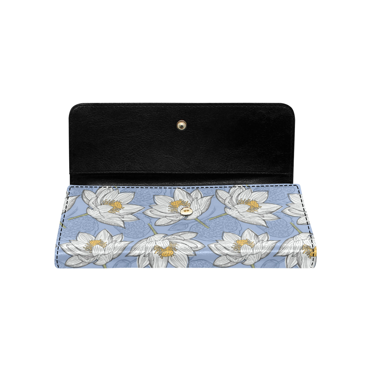 Lotus Pattern Print Design 04 Women's Trifold Wallet