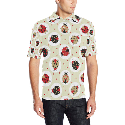 Ladybug Pattern Print Design 03 Men Polo Shirt