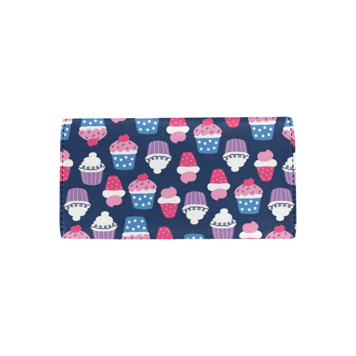 Cupcake Pattern Print Design CP04 Women's Trifold Wallet