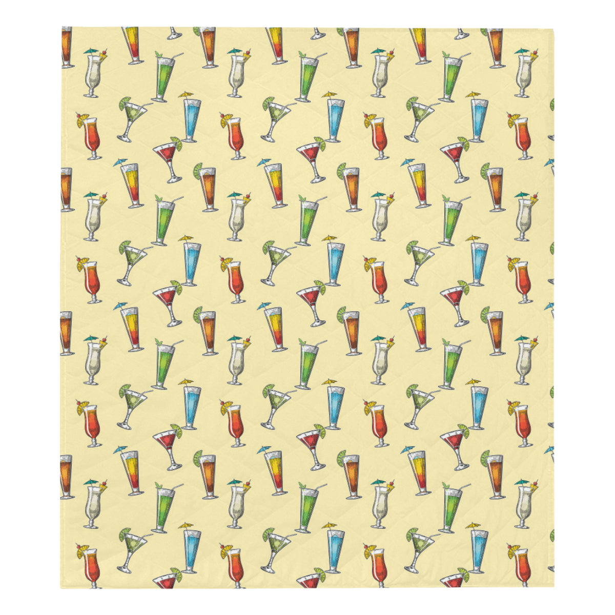 Cocktail Pattern Print Design 02 Premium Quilt